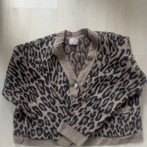 Leopard Print Cardigan Sweater Mumu